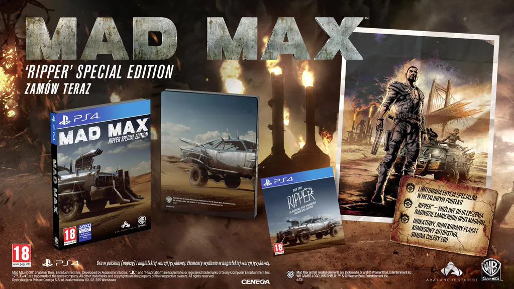 Minimalistyczna edycja specjalna gry Mad Max 2 mad max