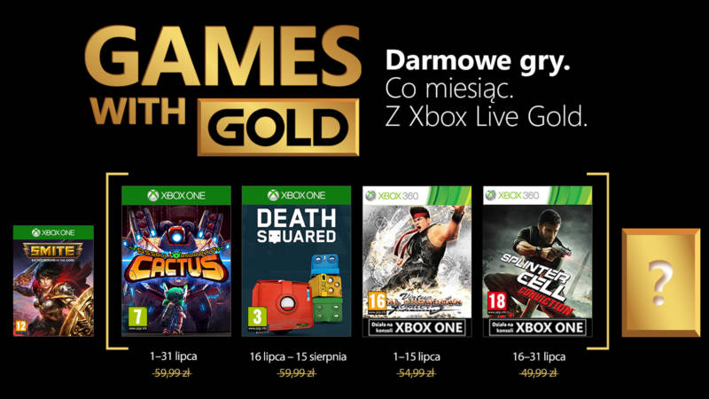 Games With Gold Lipiec 2018