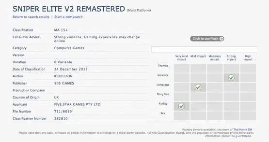 Sniper Elite V2 Remastered Listing