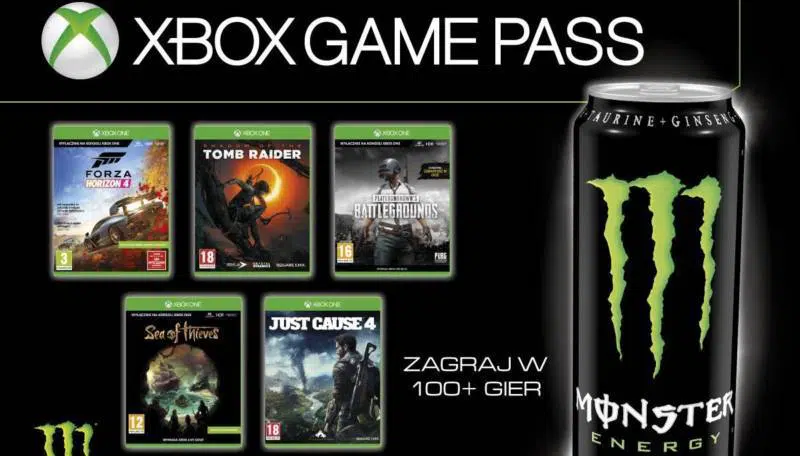 Xbox Game Pass Monster Energy