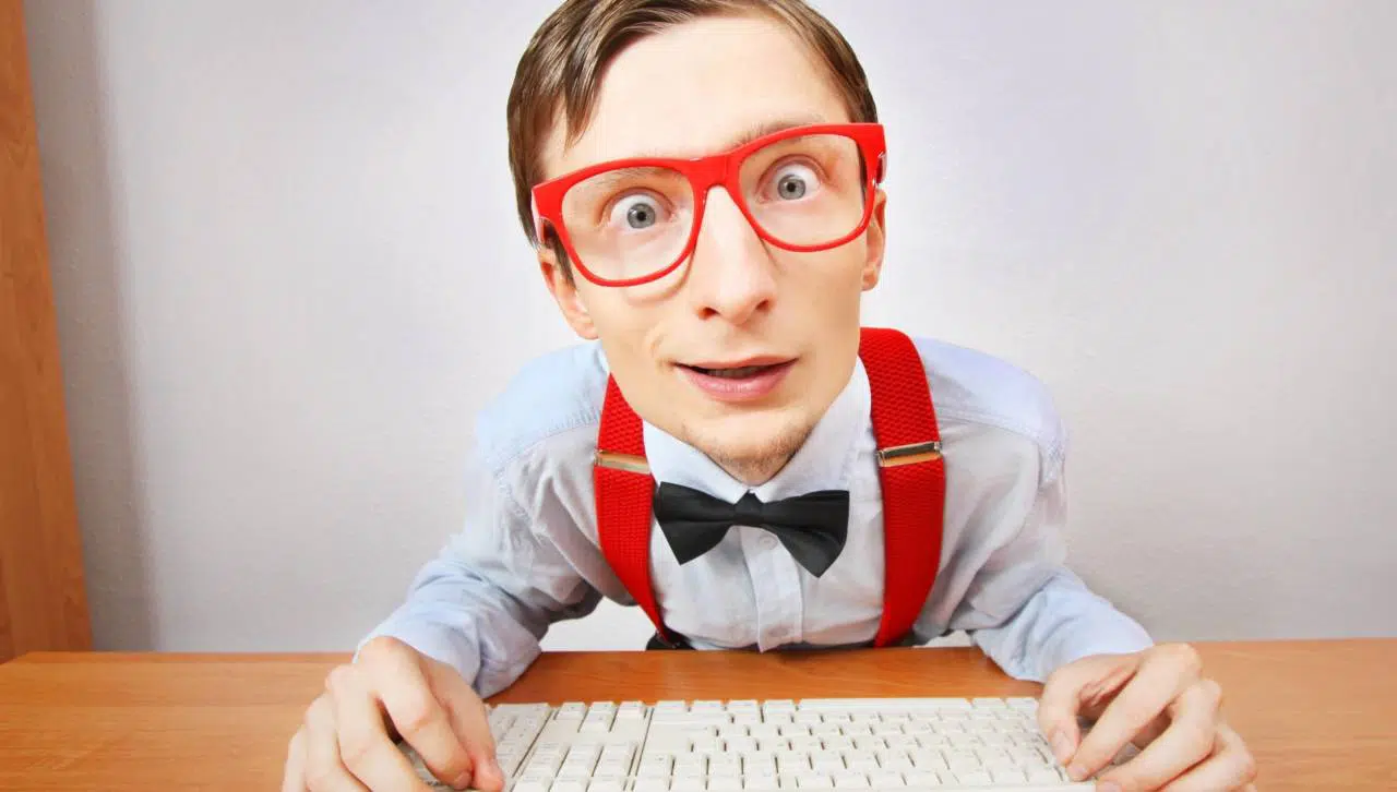 Funny Guy Browsing Internet