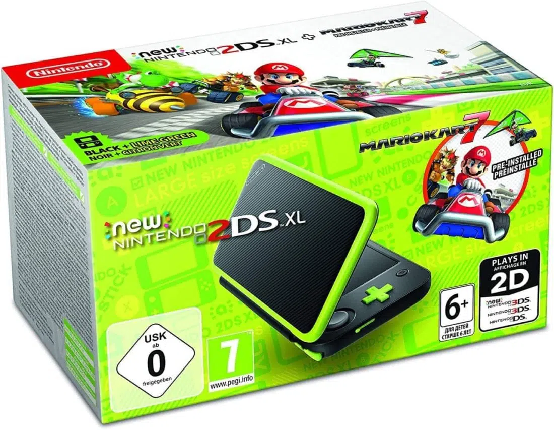 Konsola New Nintendo 2DS XL Black & Lime + Mario Kart 7 w świetnej cenie w polskich sklepach 1 Nintendo 2DS e1574956398929