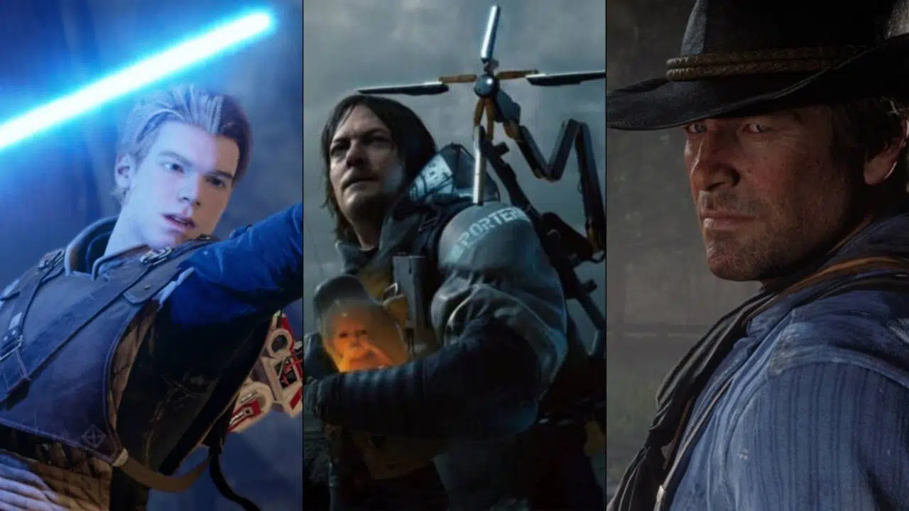 Star Wars Jedi Fallen Order, Death Stranding, Red Dead Redemption 2