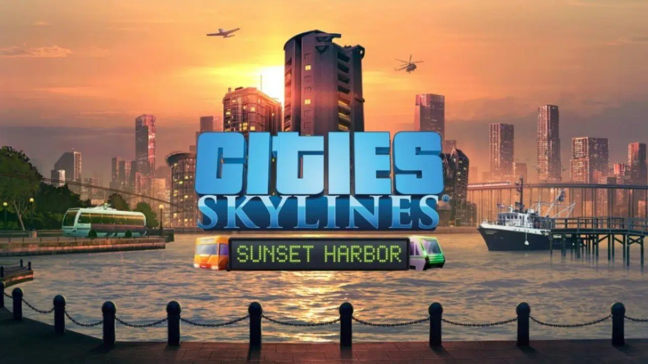 Cities Skylines Sunset Harbor art