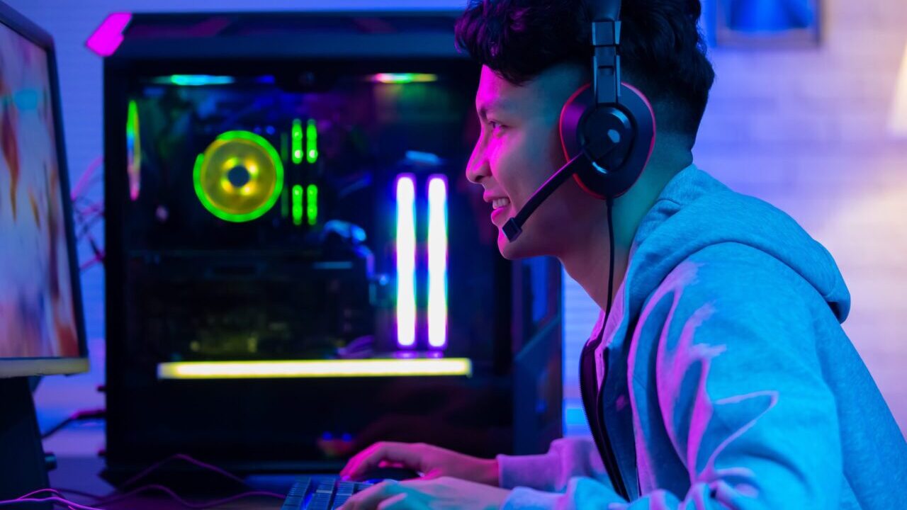 Cyber Sport Gamer Playing Game