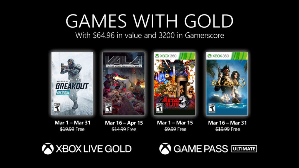 Games With Gold Na Marzec 2021