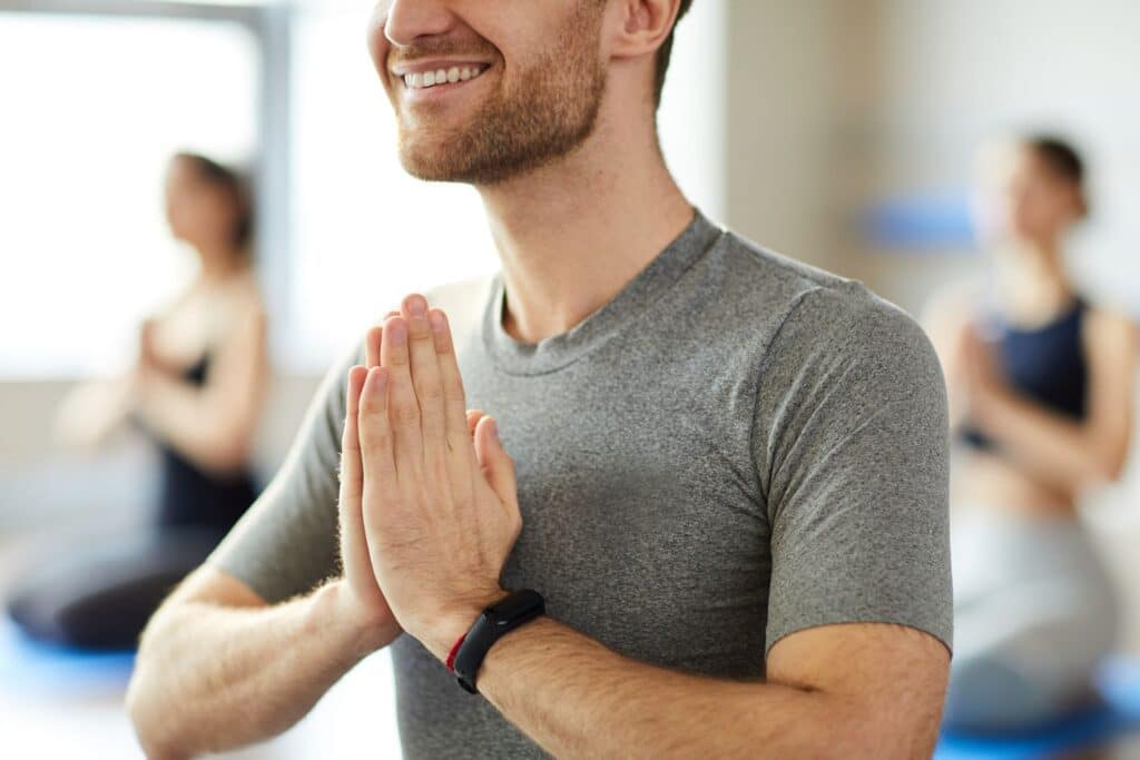 Greeting Yoga Teacher At Class