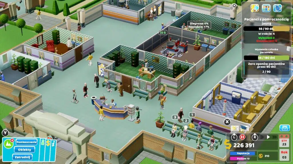 Ja Was wszystkich wyleczę! – recenzja Two Point Hospital (Nintendo Switch) 2 Two Point Hospital Screen6