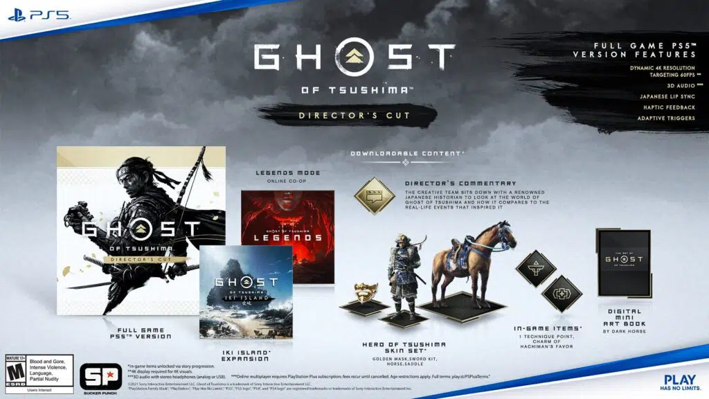 Ghost Of Tsushima Director's Cut data premiery