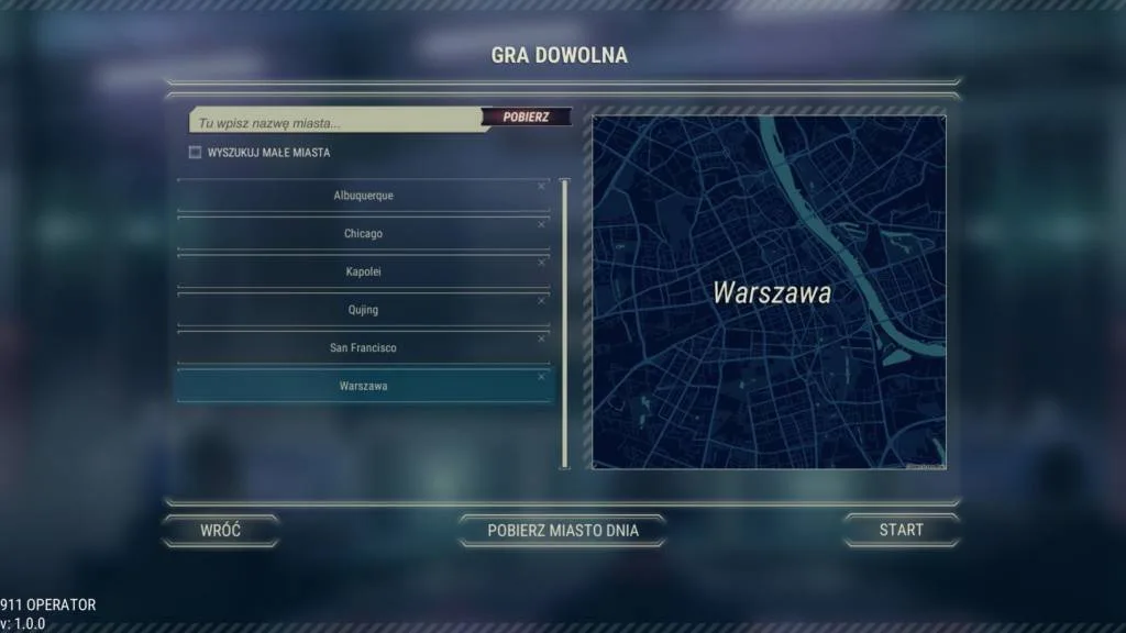 911 Operator mapa warszawy