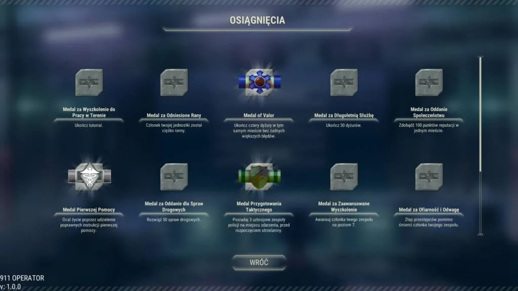 911 Operator osiagniecia