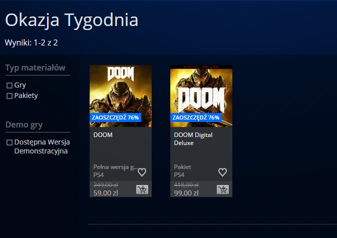 Doom okazja tygodnia w PlayStation Store