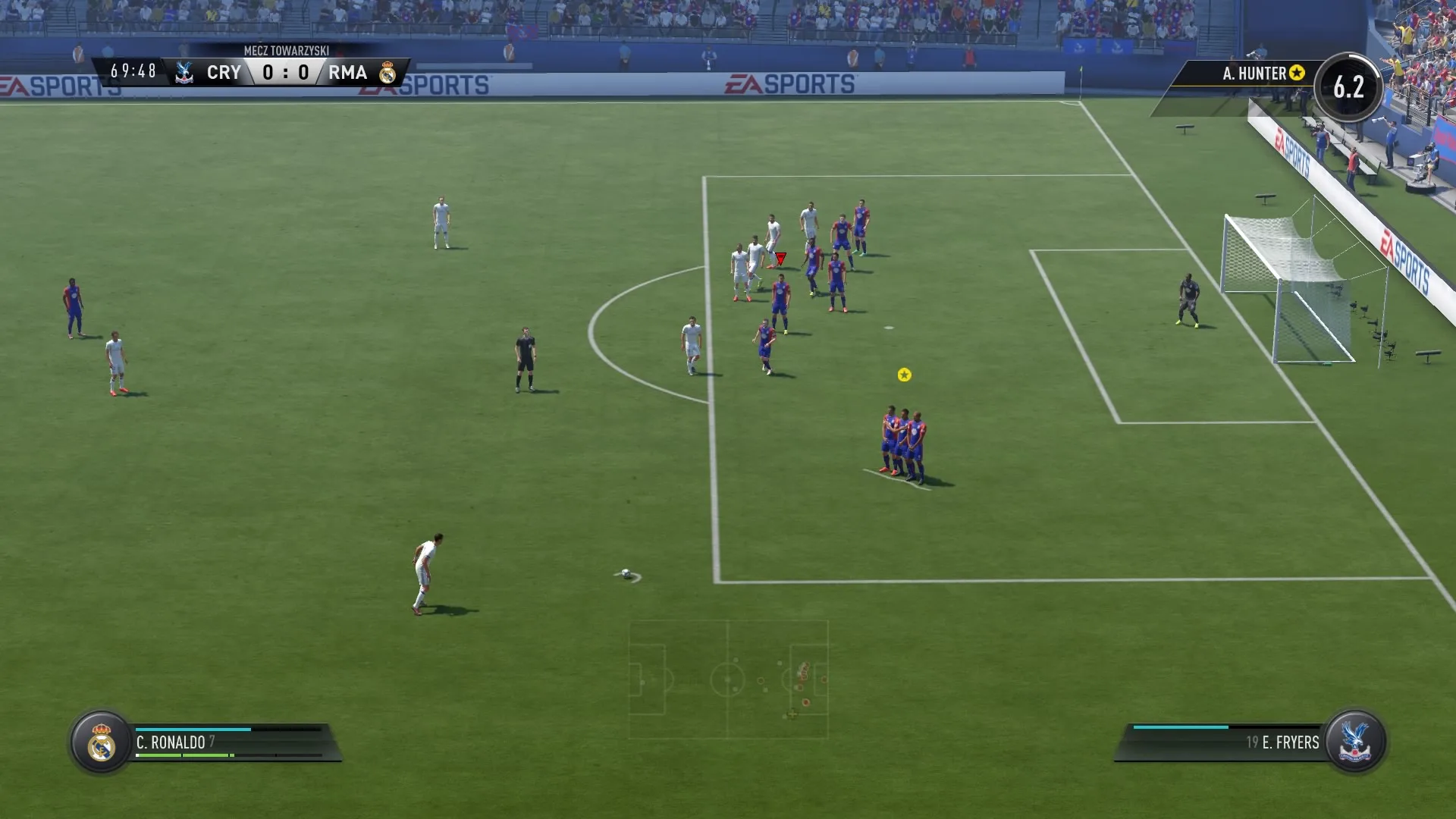 FIFA 17 - recenzja 3 FIFA 17 Droga do sławy 0:0 CRY — RMA, 1. poł.