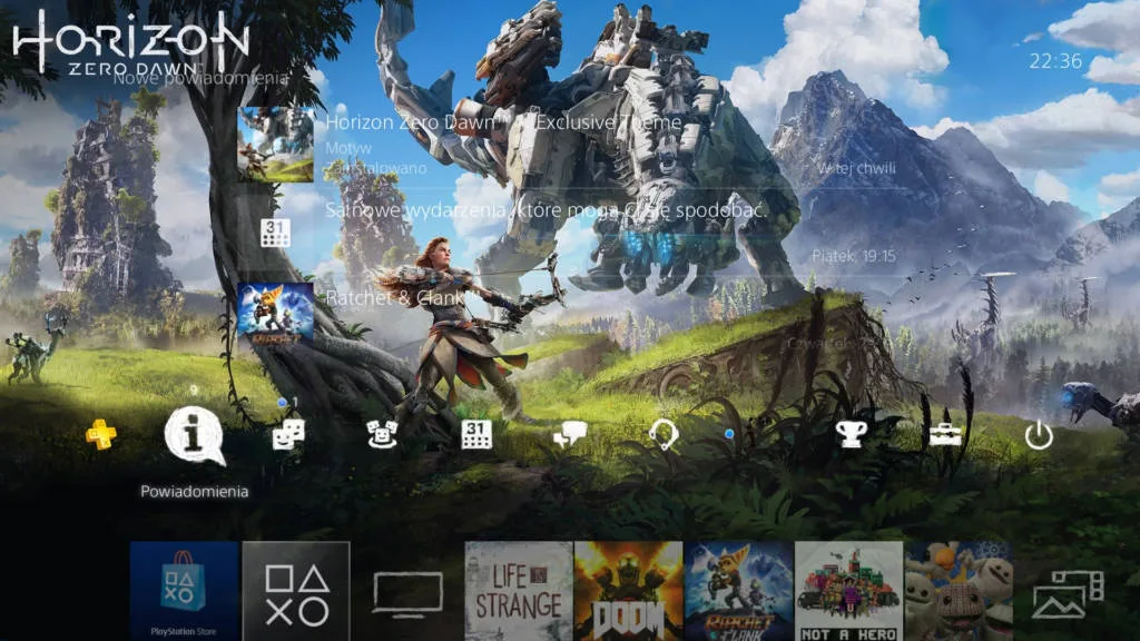 Darmowy motyw do PlayStation 4 z okazji premiery Horizon Zero Dawn 3 Horizon zero dawn motyw plasytation 4