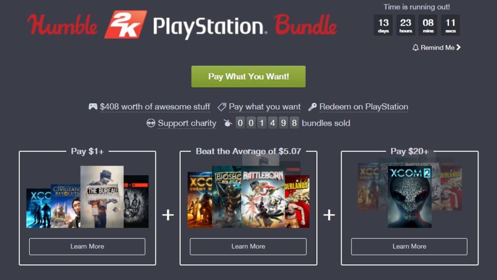 Humble 2k Playstation Bundle