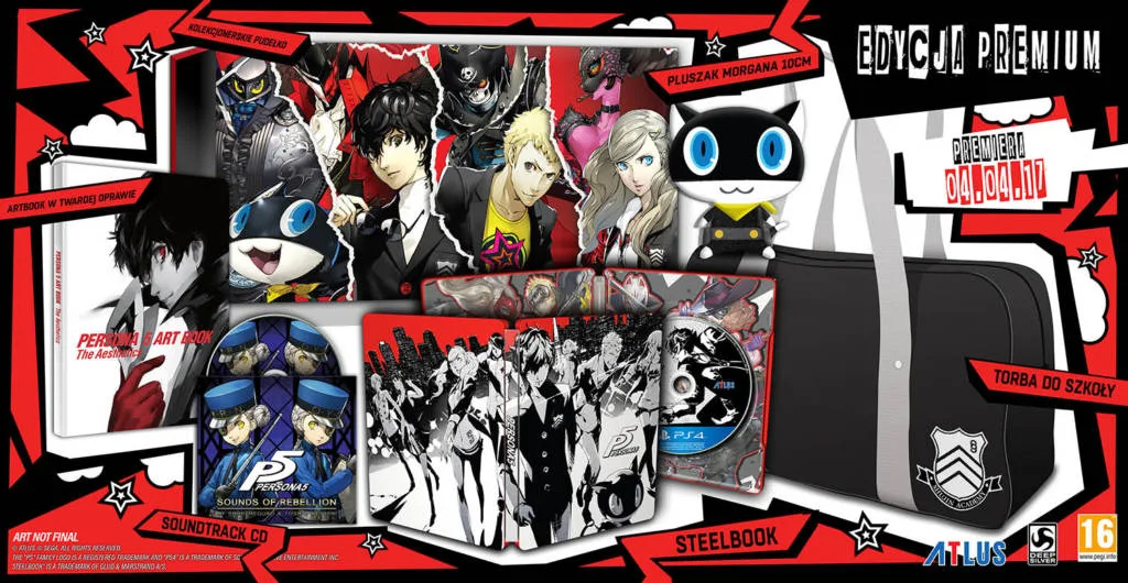 Persona 5 edycja kolekcjonerska zawartość opakowania