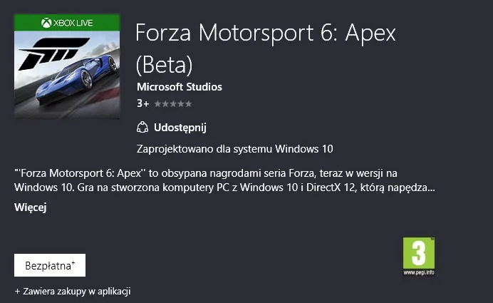 Forza Motorsport 6: Apex beta wystartowała w systemie Windows 10 2 forza-beta