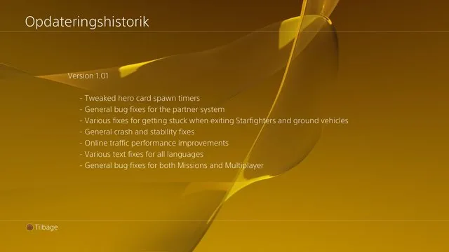 patch 1.01 star wars